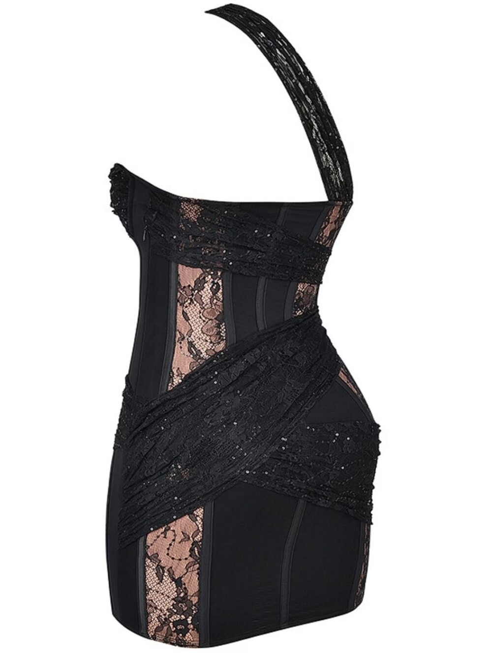 mistress rocks black sequin lace mini dress Medium - Picture 5 of 15